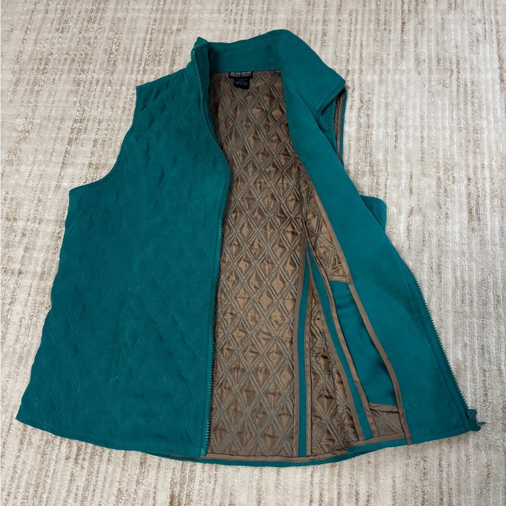 Nomadic Traders Teal/Turquoise Quilted Women's Vest Size Small Outerwear Hiking - Picture 3 of 7